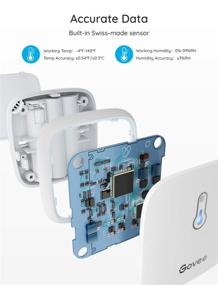 img 3 attached to 🌡️ Govee Bluetooth Hygrometer Thermometer for Humidor and Greenhouse - Temperature Gauge Humidity Meter with App Alerts, Free Data Export, 500 Days Battery Life, 230ft Connecting Range - H5174 (Green)