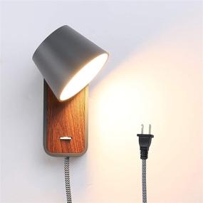 img 3 attached to Modern Wall Lamp With Plug In Cord For Bedrooms Hallway Living Room