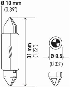 img 1 attached to 💡 Hella 6411TB Standard-10W Miniature Bulbs, 12V, 10W, 2 Pack