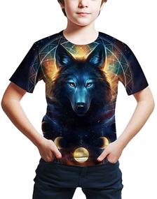 img 4 attached to 👕 TK1492 Boys' Clothing: Stylish Shirts with Print Graphic Novelty