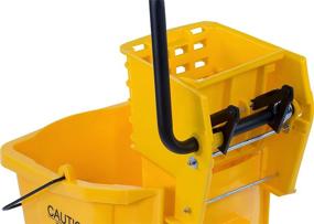 img 1 attached to 🪣 Carlisle Paddles Carlisle 3690404 Commercial Mop Bucket - Side Press Wringer, 35 Quart Capacity - Yellow