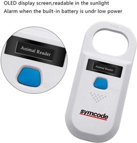 img 1 attached to 🐾 Symcode Pet Microchip Reader Scanner: Handheld RFID EMID Animal Reader for Pet ID Chip Scanning, Tracking, and Management - High Brightness OLED Display for Dogs and Cats