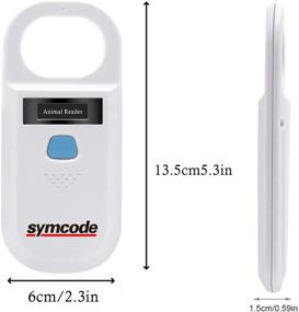 img 3 attached to 🐾 Symcode Pet Microchip Reader Scanner: Handheld RFID EMID Animal Reader for Pet ID Chip Scanning, Tracking, and Management - High Brightness OLED Display for Dogs and Cats