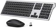 💻 lekvey full-size wireless keyboard mouse combo - slim, silent click, us layout (qwerty), silver логотип