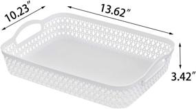 img 2 attached to CadineUS A4 Paper Tray Set: 📎 Organize with 6 White Plastic Storage Baskets