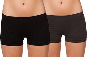 img 1 attached to Seamless Boy Shorts Slipshort Dance Shorts for Women - Short Length, One Size