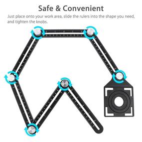 img 1 attached to 🔧 Sunjoyco Universal Angularizer - Ultimate Multifunctional Carpenter's Tool for Precision Measurements