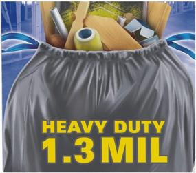 img 2 attached to Hefty Steel Sak 39 gal Trash Bags: Strong Drawstring & Convenient 28 pk