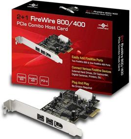 img 4 attached to Enhance Your Connectivity with the Vantec 🔌 2+1 FireWire 800/400 PCIe Combo Host Card (UGT-FW210)