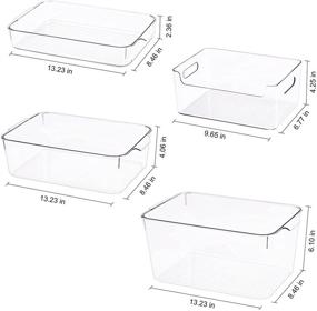 img 3 attached to 🧊 Set of 10 Clear Fridge Organizer Bins for Refrigerator and Freezer Storage - Plastic Bins with Handles, BPA Free and Optimal for Freezer Organization