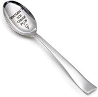 🍦 grandpa's ice cream plow - hilarious engraved stainless spoon - funny gag gift for kids, family, and friends - unique birthday gift for men and women - quirky tableware for gifting logo