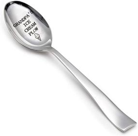 img 3 attached to 🍦 Grandpa's Ice Cream Plow - Hilarious Engraved Stainless Spoon - Funny Gag Gift for Kids, Family, and Friends - Unique Birthday Gift for Men and Women - Quirky Tableware for Gifting