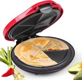 img 4 attached to 🌮 Delicious Taco Tuesday: Unleash Your Culinary Skills with the Taco Tuesday 10-Inch 6-Wedge Electric Deluxe Quesadilla Maker in Vibrant Red