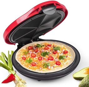 img 1 attached to 🌮 Delicious Taco Tuesday: Unleash Your Culinary Skills with the Taco Tuesday 10-Inch 6-Wedge Electric Deluxe Quesadilla Maker in Vibrant Red