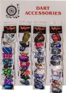 🎯 viper assorted 2d glitter dart flights on display card: 40 sets - mixed standard and slim flights, 120 pieces логотип