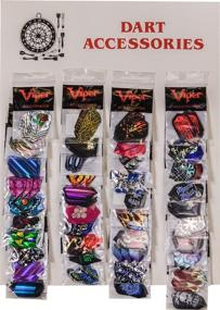 img 1 attached to 🎯 Viper Assorted 2D Glitter Dart Flights on Display Card: 40 Sets - Mixed Standard and Slim Flights, 120 Pieces