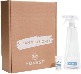 img 2 attached to The Honest Company Conscious Cleaning Glass Starter Kit: All-Natural, Effective 🧼 Cleaning for Glass Surfaces – Includes Bottle + 2 Refills, 56 Fl Oz