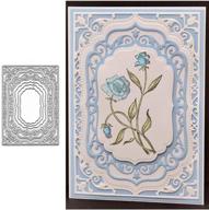 🎨 adies laced rectangle frame metal die cuts: create stunning border square frames and embossed designs with diy card cutting dies! logo