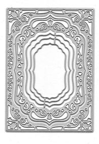 img 3 attached to 🎨 Adies Laced Rectangle Frame Metal Die Cuts: Create Stunning Border Square Frames and Embossed Designs with DIY Card Cutting Dies!