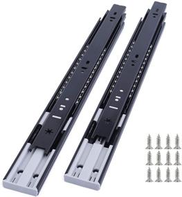 img 4 attached to 🔧 Enhance Your Furniture with Betesy Hardware Soft Close Drawer Slides - 22 inch, Black (10 Pairs) - Full Extension Side Mount Ball Bearing Sliding Rails