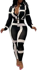 img 4 attached to Remelon Women's Stripe Jumpsuits: Fashionable Outfits for Women's Clothing