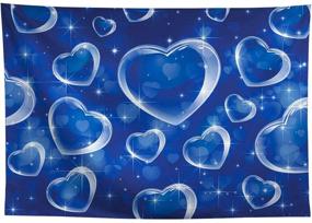 img 4 attached to 📸 Allenjoy 7x5ft Blue Heart Backdrop for Portrait Photography Fashion Glamour Shots Theme Birthday Party Supplies Decorations Banner Photoshoot Background - Early 2000s, 90s Stars, Old School Photo