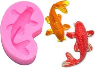 🐠 silicone moldfun carp fish fondant mold (2.5"x1.4") - small size koi fish sugar craft mold for cake/cupcake decorating, gum paste, polymer clay logo