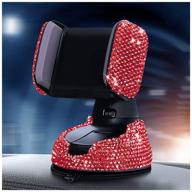 🌟 adjustable strong sticky car phone mount with radish stars embellishments - crystal rhinestone phone holder logo