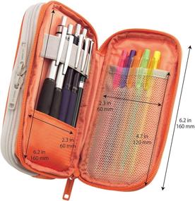 img 3 attached to 📚 Green LIHITLAB Double Pen Case - 3.3 x 6.9 Inches (A7660-7)