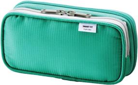 img 4 attached to 📚 Green LIHITLAB Double Pen Case - 3.3 x 6.9 Inches (A7660-7)