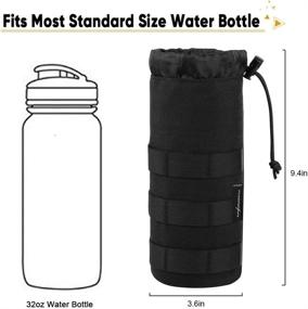 img 1 attached to FUNANASUN Tactical Molle Water Bottle Pouch: Versatile Mesh Hydration Carrier for Military and Outdoor Use