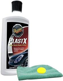 img 1 attached to 🔍 Enhanced Clarity: Meguiar's PlastX Clear Plastic Cleaner & Polish Bundle (10 oz) with Microfiber Cloth & Foam Pad (3 Items)