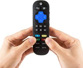 img 1 attached to 🎮 Xbox One, Xbox One S, Xbox One X Compatible IR Media Remote Control with A, B, X, Y Buttons and 7 Learning Buttons to Control Roku Player, TV, Soundbar, Receiver (Black)