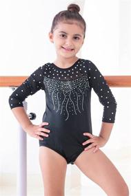 img 1 attached to Leotards Gymnastics Sleeve Clothes B146_US_8A Sports & Fitness and Other Sports