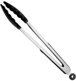 img 3 attached to 🍴 Premium Stainless Steel Silicone Kitchen Tongs Set - 14, 16 Inch Heavy Duty, KEKU Non-stick Tongs for Cooking, Grilling, BBQ - Serving and Feeding Set for Your Kitchen Collection, Black