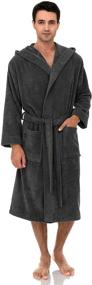 img 1 attached to 🛀 Ultimate Comfort and Style: TowelSelections Turkish Cotton Hooded Bathrobe