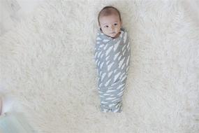 img 3 attached to 👶 Soft Pure Cotton Muslin Swaddle Blankets - 4 Pack of Breathable Baby Blankets - Unisex Swaddle Blanket Set in Grey/White Designs - Multi Use Muslin Blankets - Large 47 x 47 inches