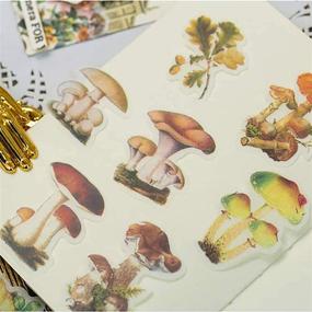 img 2 attached to 🍄 Unique Mushroom Laptop Stickers Decals for DIY Decoration - 60PCS Doraking Mushroom Collection Pack
