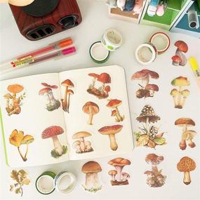 img 1 attached to 🍄 Unique Mushroom Laptop Stickers Decals for DIY Decoration - 60PCS Doraking Mushroom Collection Pack
