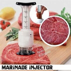 img 1 attached to 🔪 Enhance Flavor, Tenderize with Precision: Multi-function Meat Tenderizer Tool & Injector for Ultimate Home Kitchen Marinade, BBQ, Steak, Beef, Turkey, Chicken, Pork