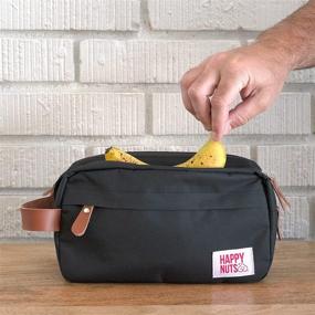 img 1 attached to Highly Functional Happy Nuts Men's Nut 👜 Sack Canvas Toiletry Bag - TSA Approved (Black)