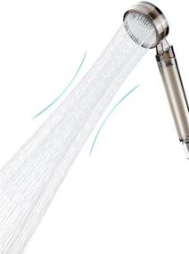 img 1 attached to 🚿 Fvorie Triple Filtration Shower Head: High Pressure & Water Saving, with Unique Waterline Effect - Ideal for Dry Skin & Hair, Includes Bonus PP Cotton Filter Replacement