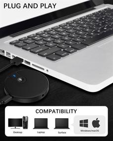 img 2 attached to 💻 HIIRII Omnidirectional USB Conference Microphone for Computer, Laptop, Desktop - Ideal for Conference Rooms, Video Conferencing, and Meetings