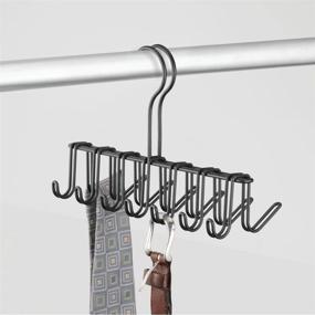 img 1 attached to 👕 iDesign Classico Metal 14-Hook Horizontal Closet Organizer Rack for Ties, Belts, Hats, Purses, Towels, Jackets, 10.25" x 3.75" x 6.75" - Matte Black - Improved SEO