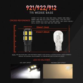 img 2 attached to 💡 Лампа VehiCode 921 LED RV Интерьер Белая 912 922 906 194 T10 на клине День света 6000K Комплект Замены для Кемпер Трейлер Грузовое Море T15 Авто Задний Ход T5 Ландшафтный Подсветка на открытом воздухе (10 штук): Осветите свой автомобиль с помощью долговечных светодиодных ламп!