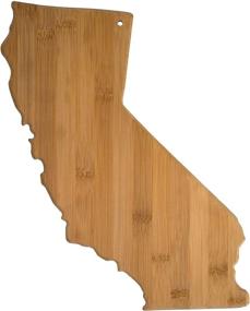 img 4 attached to Premium California State Shaped Bamboo Serving & Cutting Board by Totally Bamboo