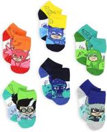 🧦 comfortable pj masks 6 pack quarter socks for boys and girls logo