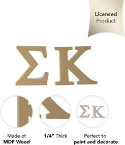 img 2 attached to 🔠 Unfinished Wooden Letter Set - Sigma Kappa Sorority 7.5 Inch