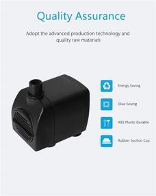 img 2 attached to 🌊 High-Performance Songlong Submersible Pump: Ultra Quiet with Dry Burning Protection Suitable for Fountains, Hydroponics, Ponds, Aquariums, and More