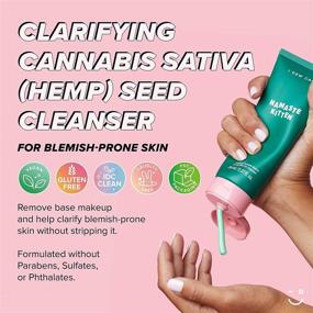 img 3 attached to 🐱 I DEW CARE Namaste Kitten Vegan Face Wash with Clarifying Cannabis Sativa (Hemp) Seed Oil – Korean Skincare, Vegan, Cruelty-free, and Paraben-free